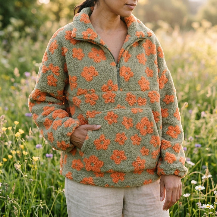 Ottilie | Cozy Floral Fleece Jacket for Effortless Style