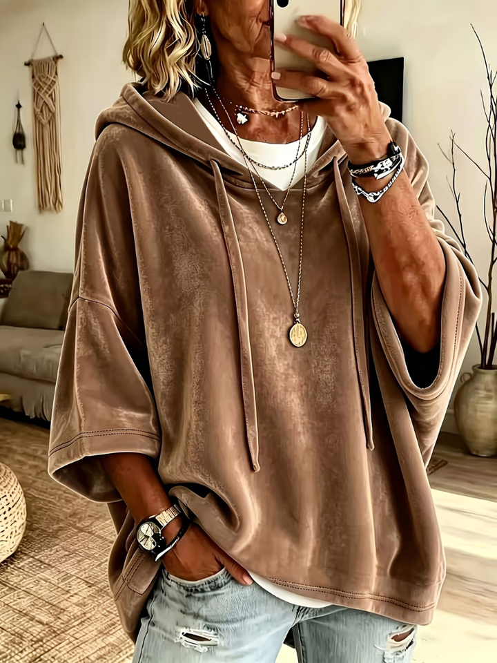 Luana | Luxe Velvet Oversized Hoodie