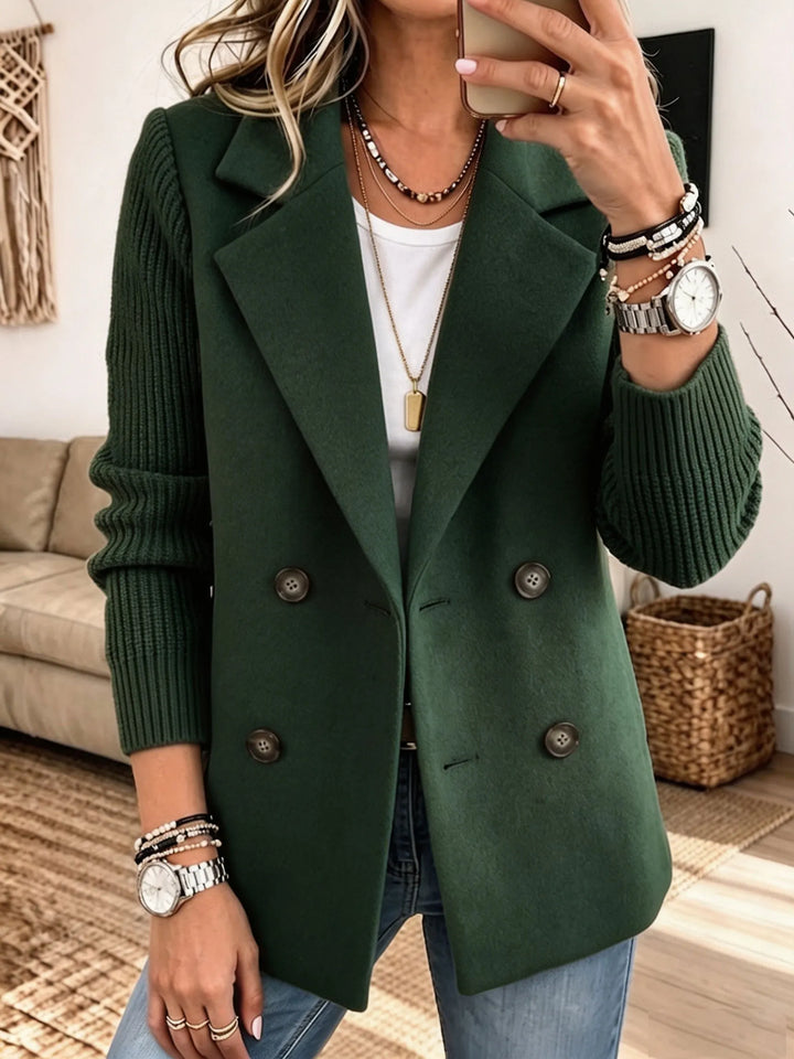 Willow | Elegant Knit-Sleeve Blazer