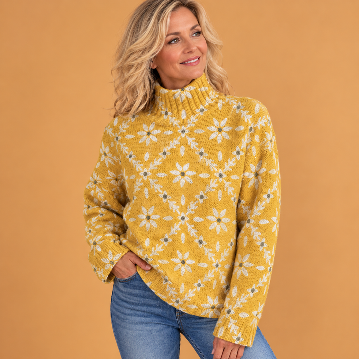 Georgia | Vintage Color Block Turtleneck