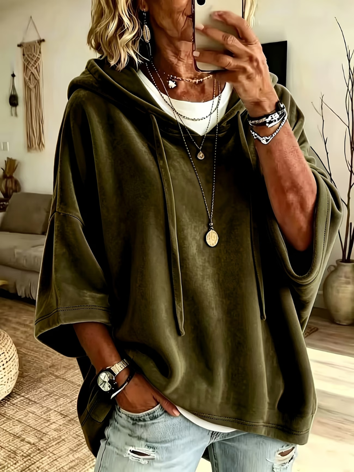Luana | Luxe Velvet Oversized Hoodie