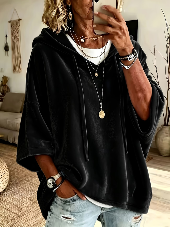 Luana | Luxe Velvet Oversized Hoodie
