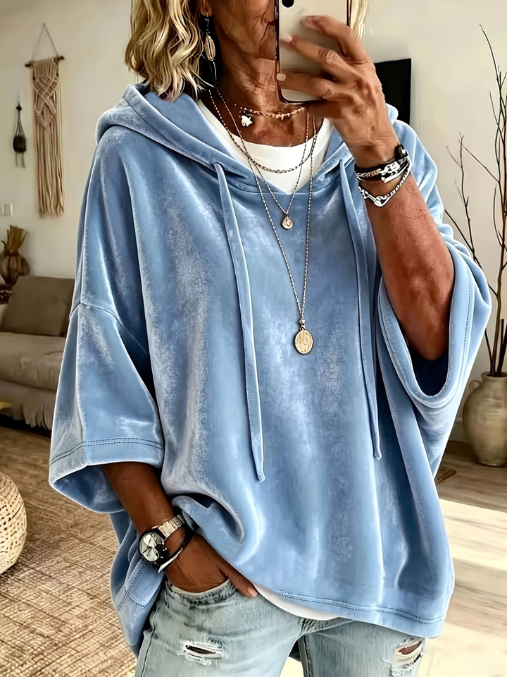 Luana | Luxe Velvet Oversized Hoodie