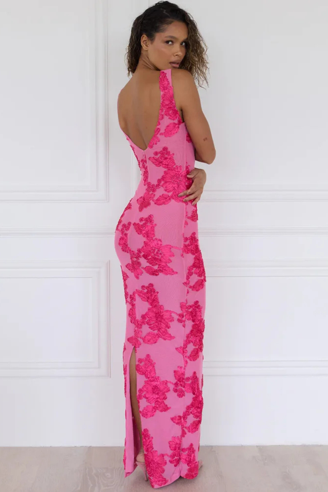 Amara | Elegante Maxi Abito Rosa