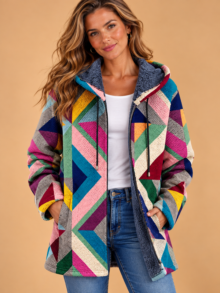 Adriana™ | Art-Inspired Hooded Cardigan
