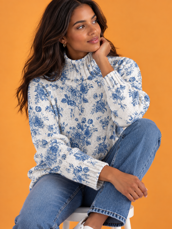 Ruby | Blossom Turtleneck Sweater