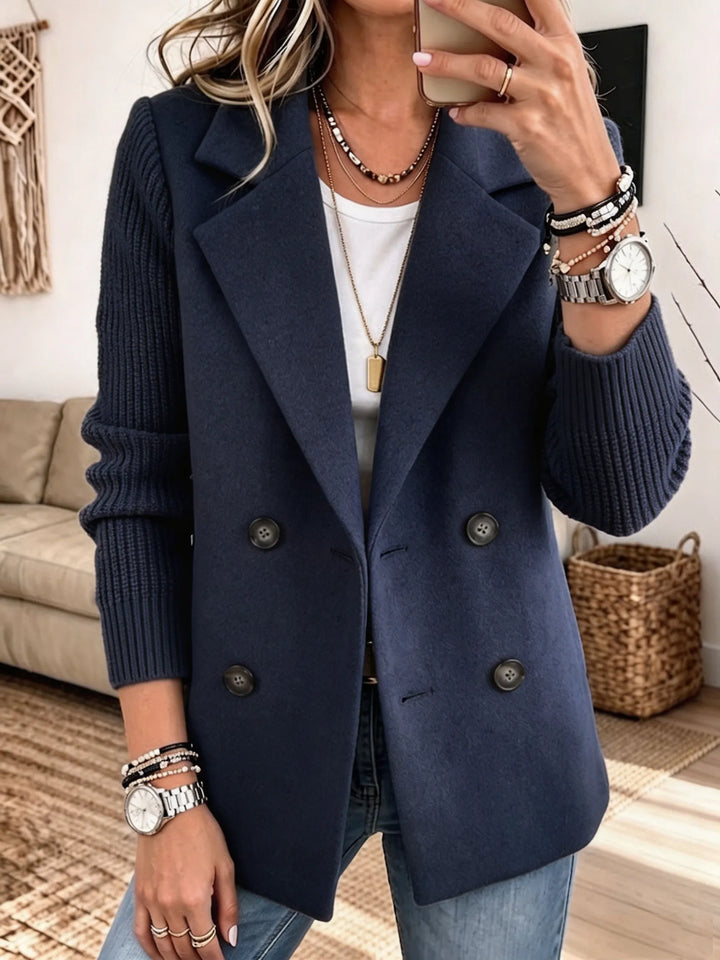 Willow | Elegant Knit-Sleeve Blazer