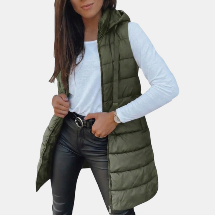 Riley | Women's Sleeveless Longline Puffer Vest