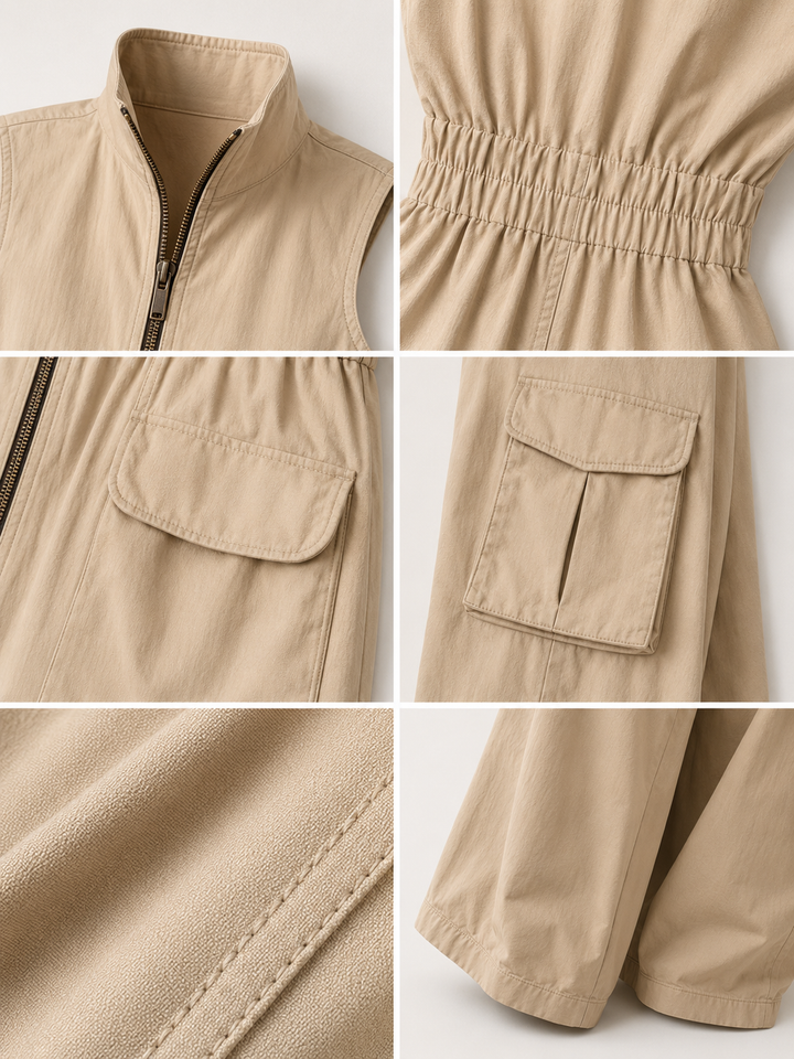 Ursula | Utility Cargo Jumpsuit