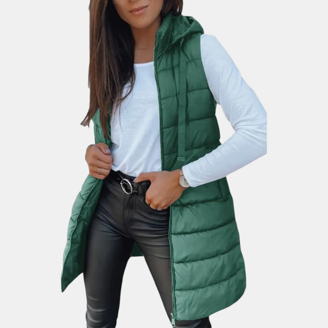 Riley | Women's Sleeveless Longline Puffer Vest
