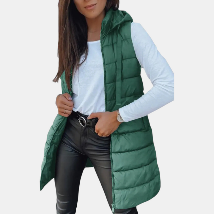 Riley | Women's Sleeveless Longline Puffer Vest