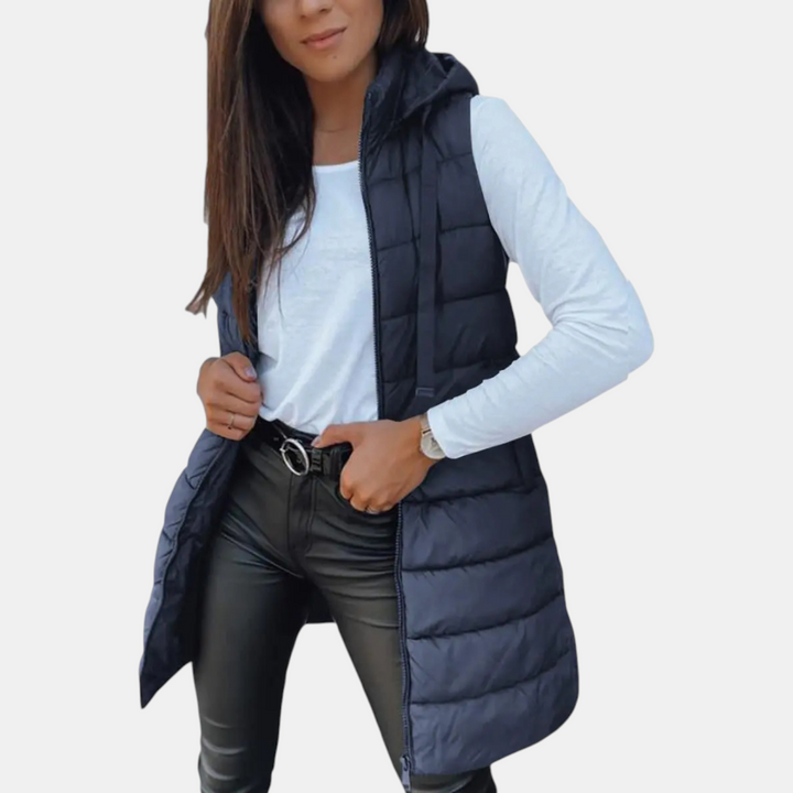 Riley | Women's Sleeveless Longline Puffer Vest