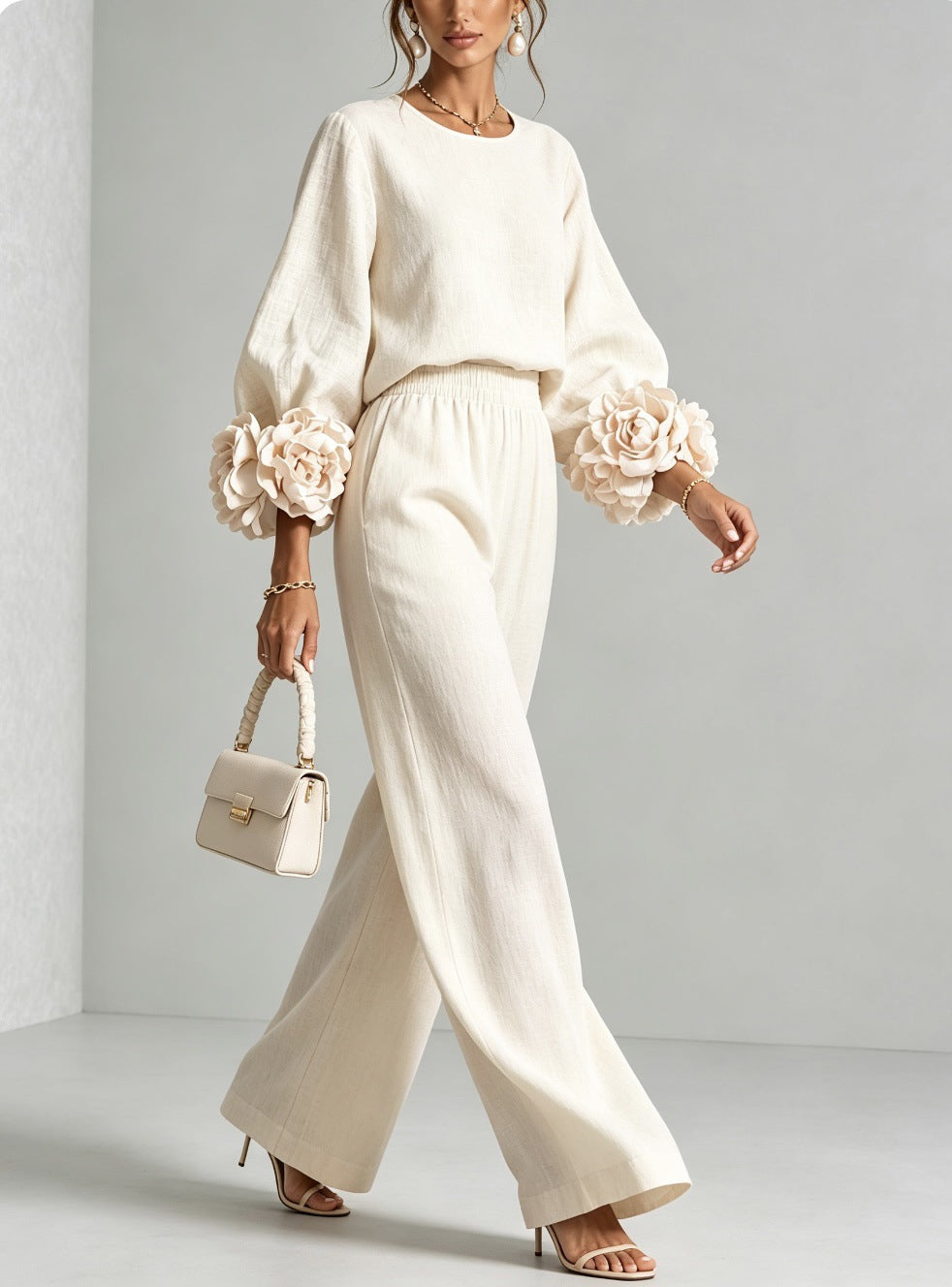 Rosalie |  Floral Cuff Two-Piece Set