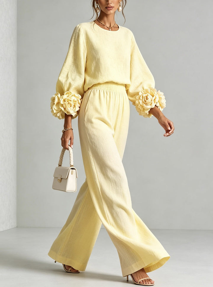 Rosalie |  Floral Cuff Two-Piece Set