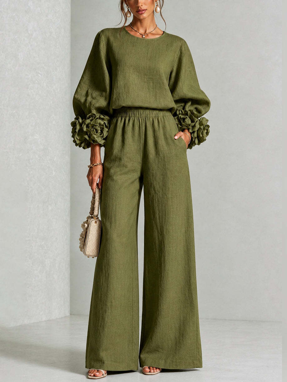 Rosalie |  Floral Cuff Two-Piece Set