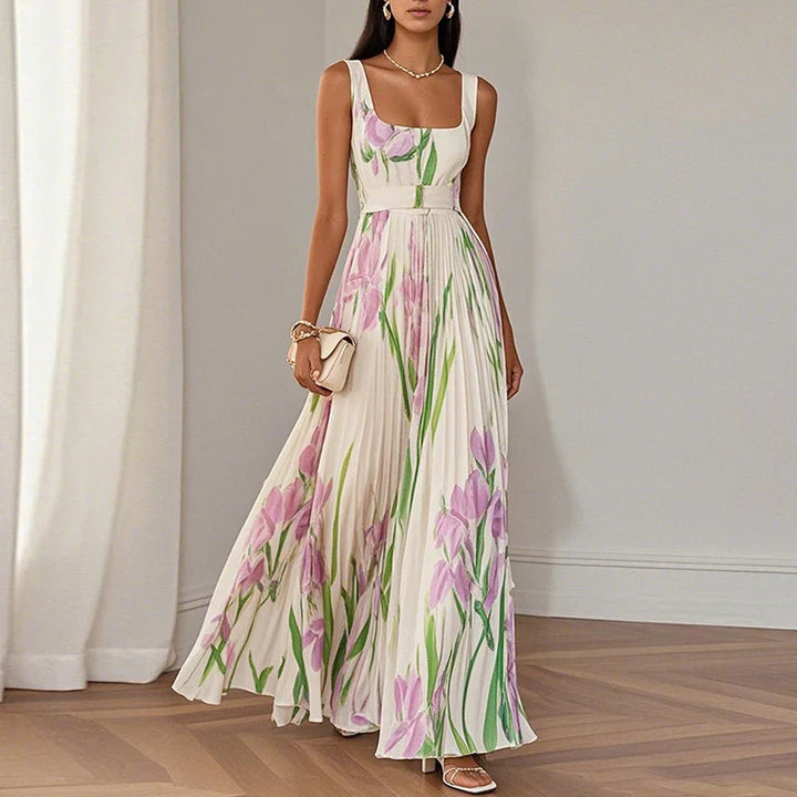Alessia™ | Abito Maxi Plissettato