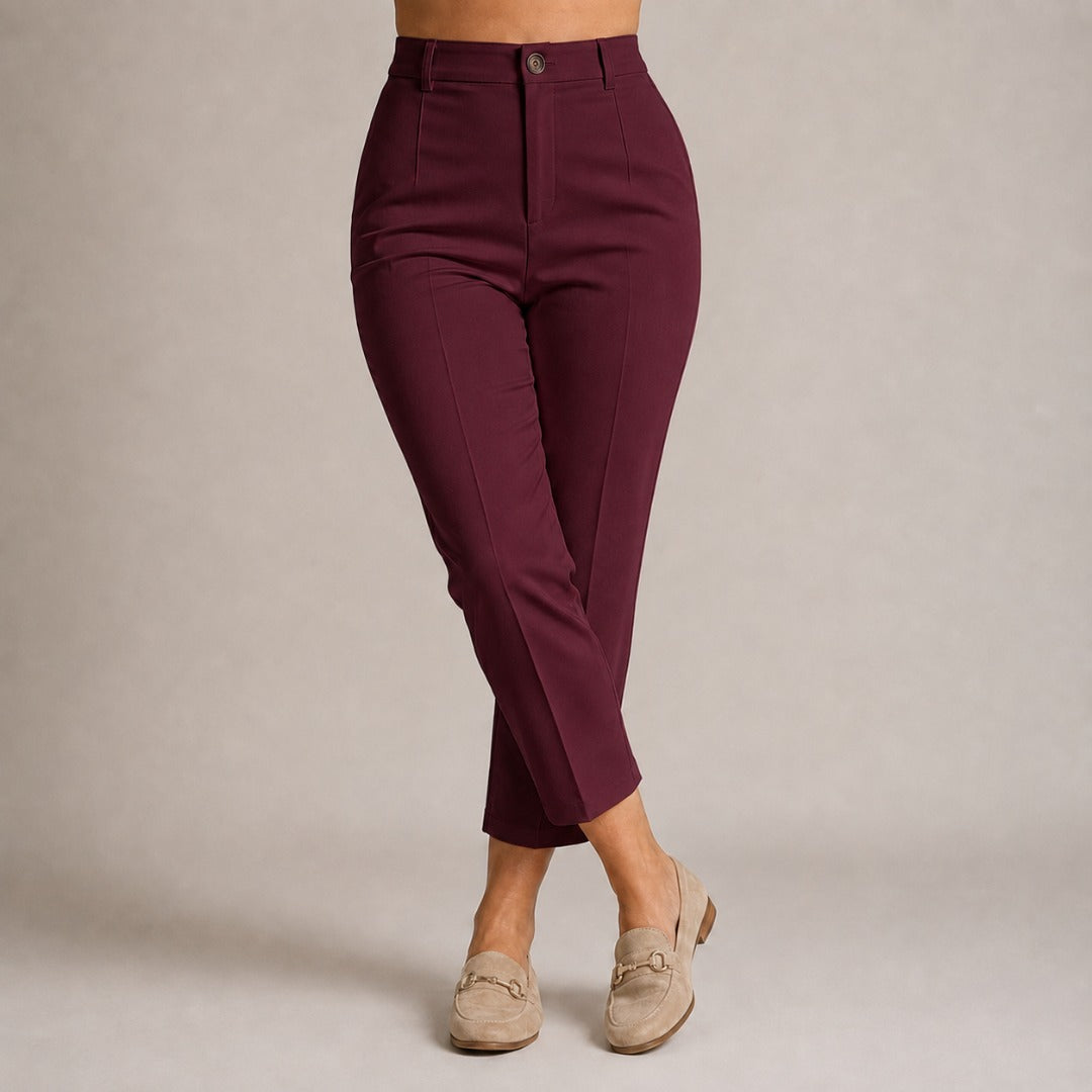 Louisa | High-Waisted Cropped Suit Pants