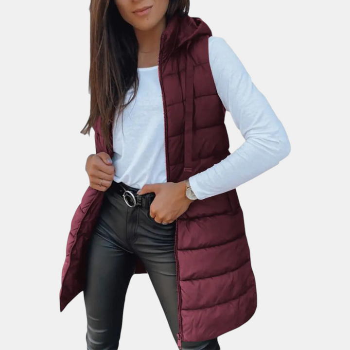 Riley | Women's Sleeveless Longline Puffer Vest