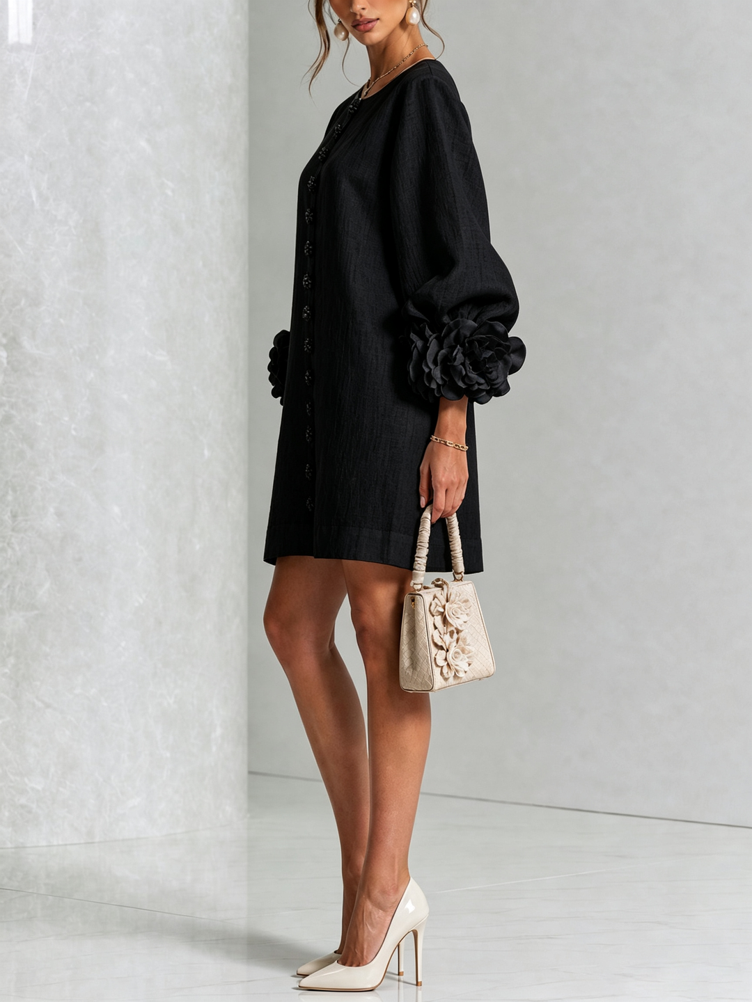Henrietta | Floral Button-Down Mini Dress