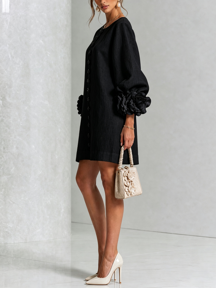 Henrietta | Floral Button-Down Mini Dress