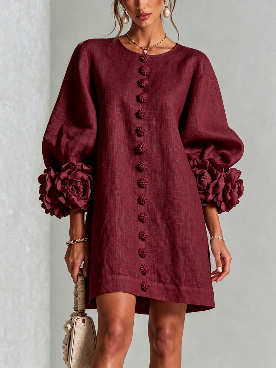 Henrietta | Floral Button-Down Mini Dress