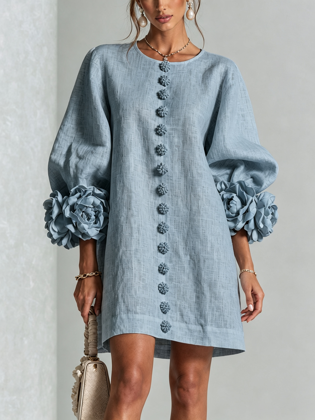 Henrietta | Floral Button-Down Mini Dress