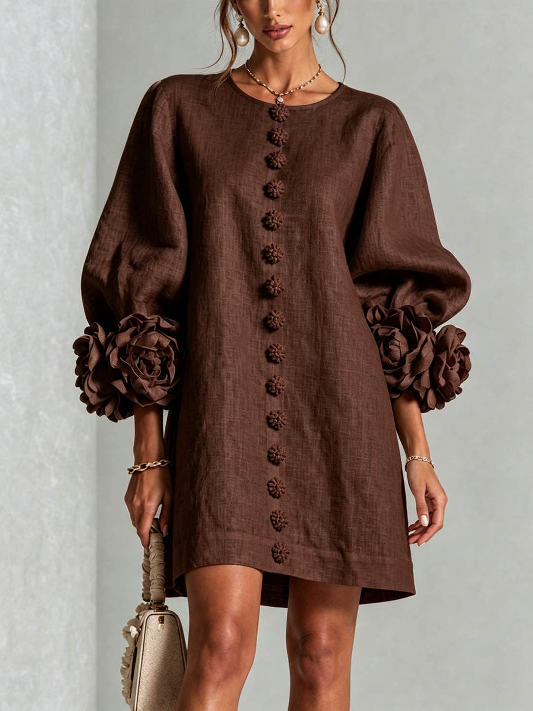 Henrietta | Floral Button-Down Mini Dress