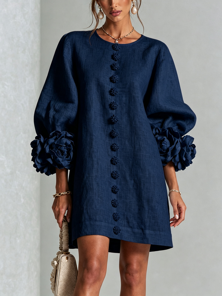 Henrietta | Floral Button-Down Mini Dress
