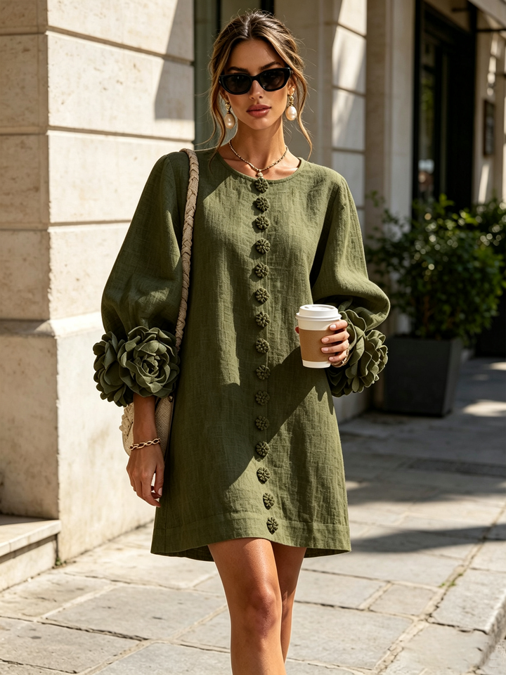 Henrietta | Floral Button-Down Mini Dress