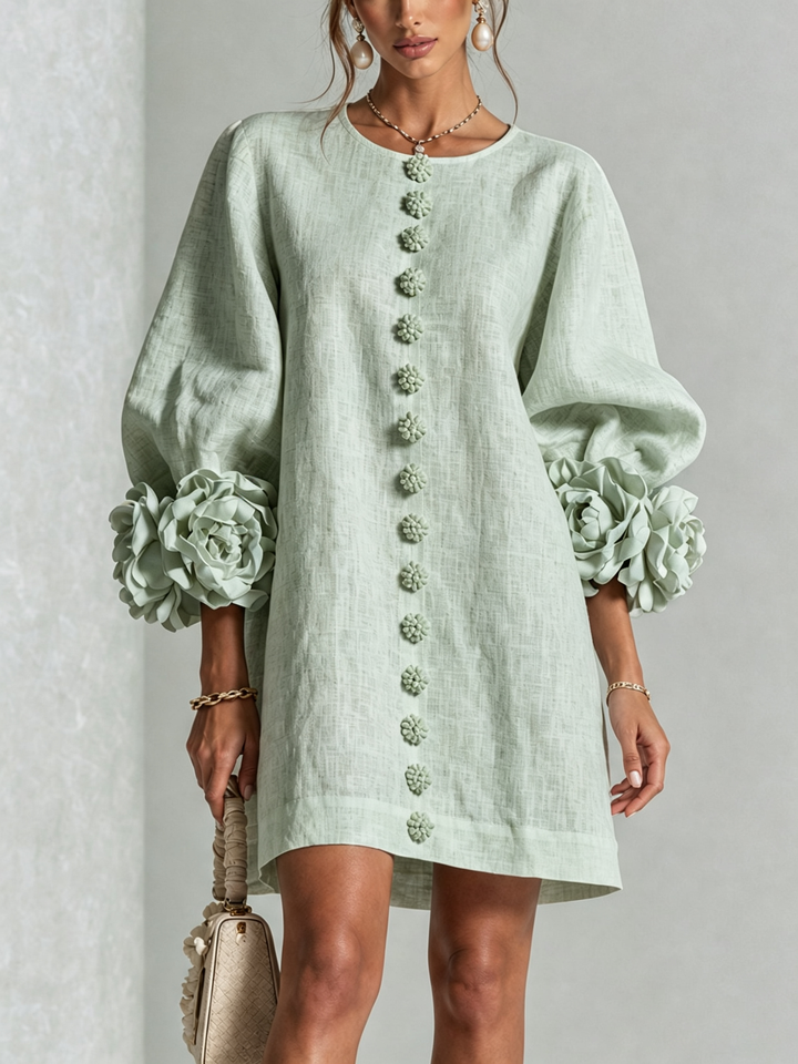 Henrietta | Floral Button-Down Mini Dress