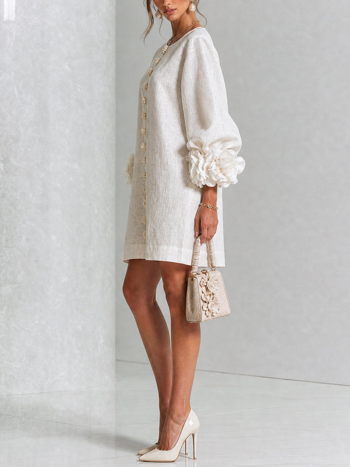 Henrietta | Floral Button-Down Mini Dress