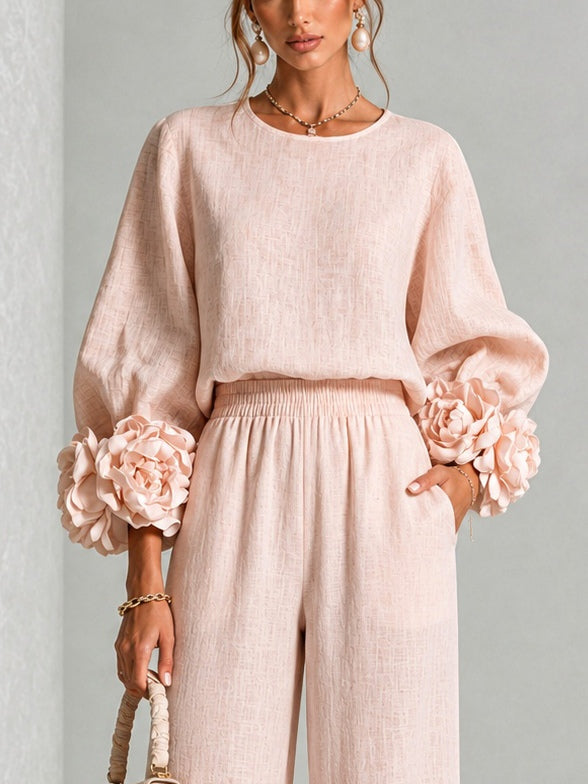 Rosalie |  Floral Cuff Two-Piece Set