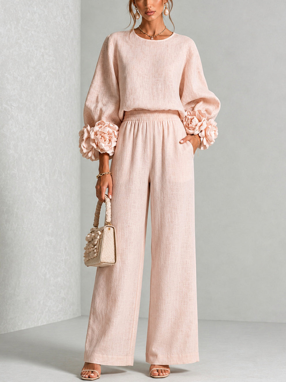 Rosalie |  Floral Cuff Two-Piece Set