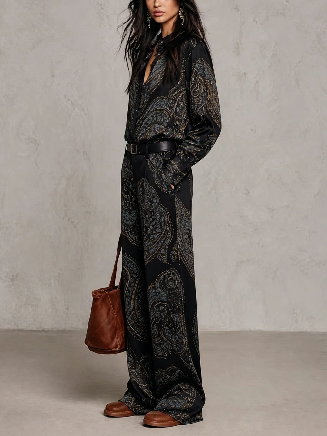 Seraphina™ | Elegant Paisley Print Two-Piece Set