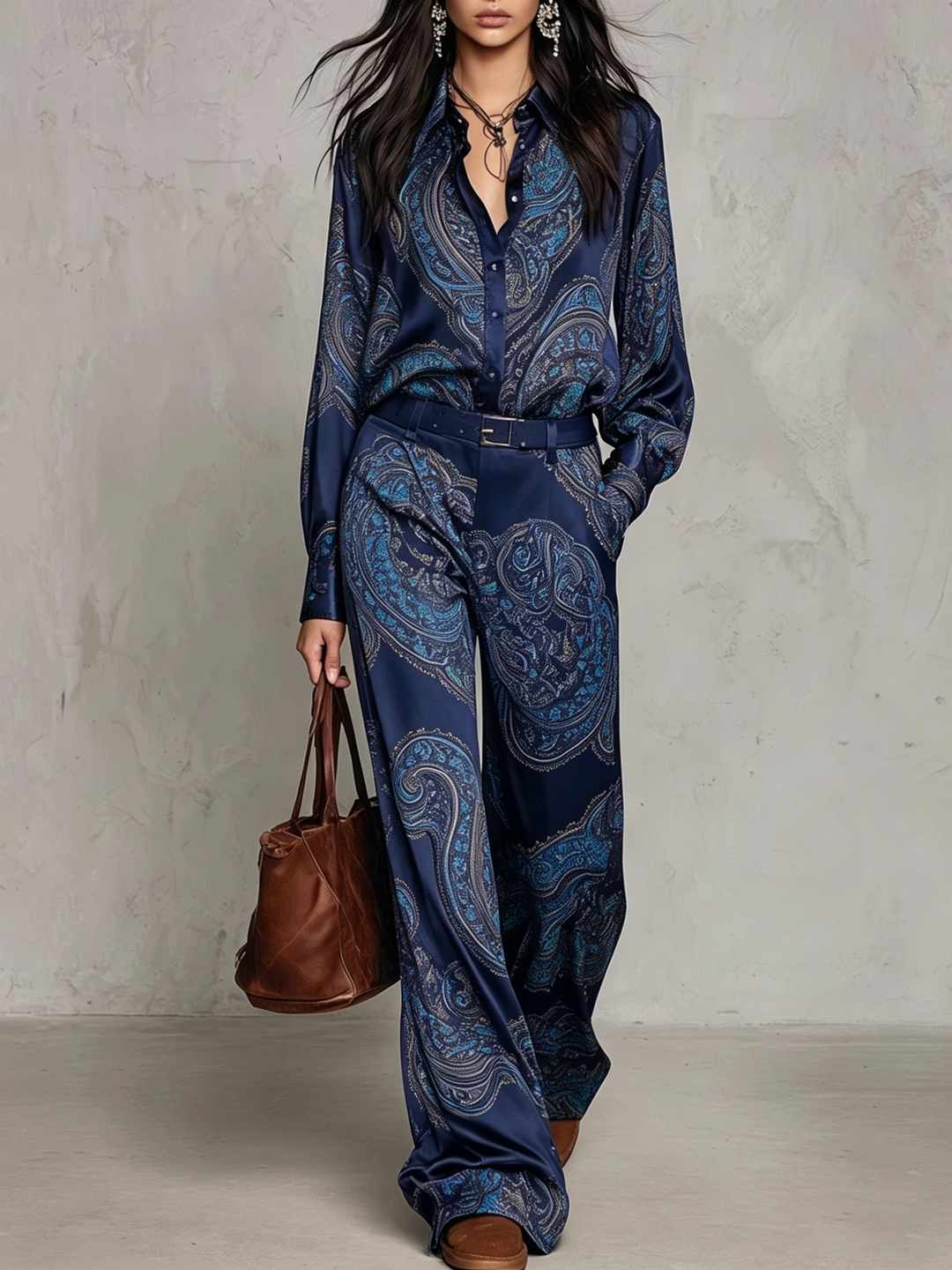 Seraphina™ | Elegant Paisley Print Two-Piece Set