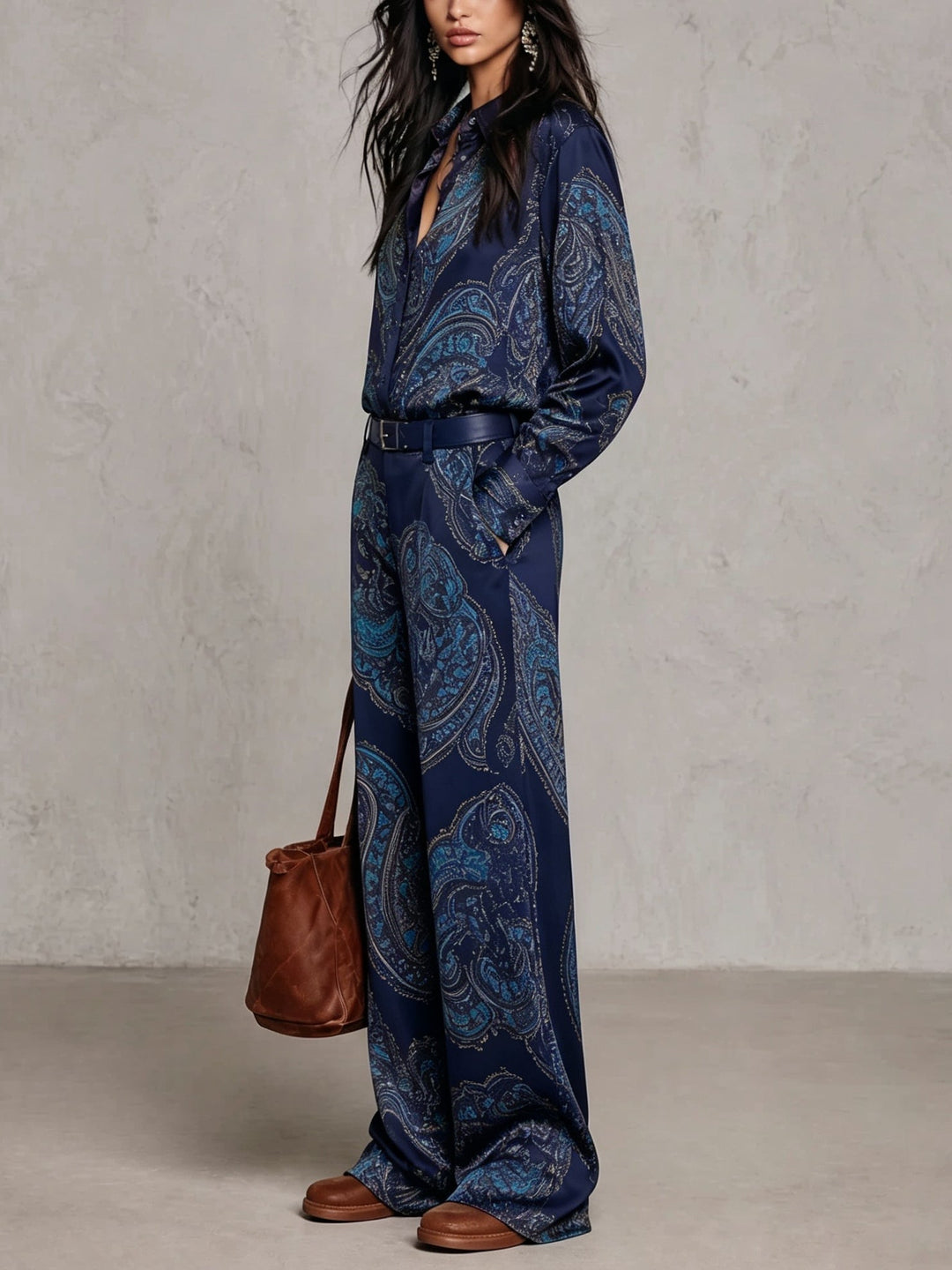 Seraphina™ | Elegant Paisley Print Two-Piece Set