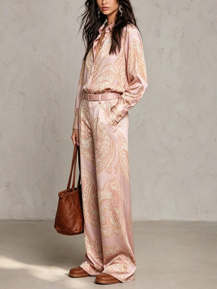 Seraphina™ | Elegant Paisley Print Two-Piece Set