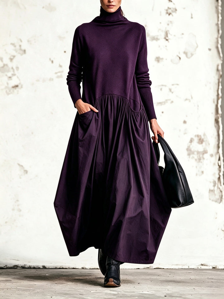 Nora | High-Neck Oversized Maxi Dress
