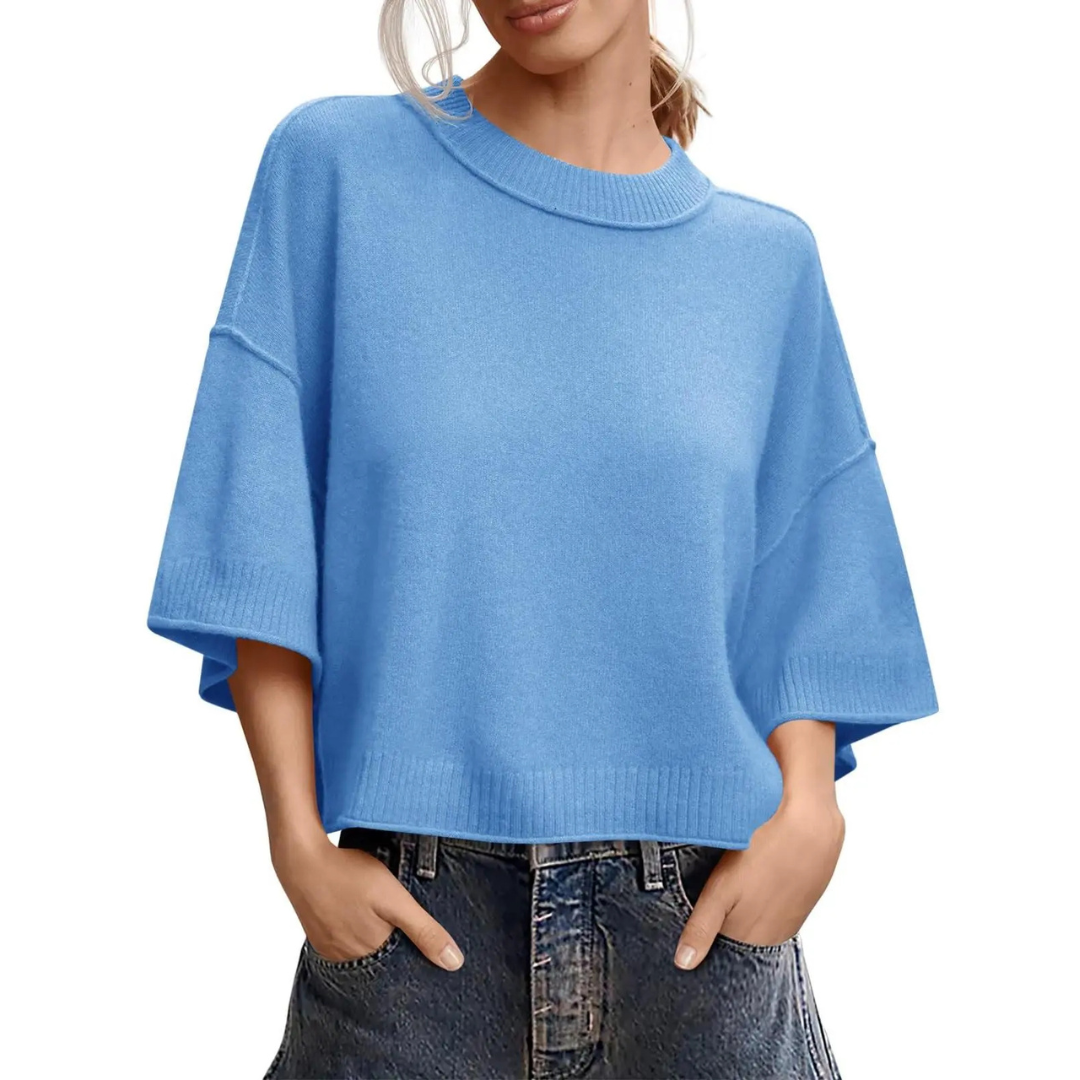Breezy  Lightweight Round Neck Knit Cardigan