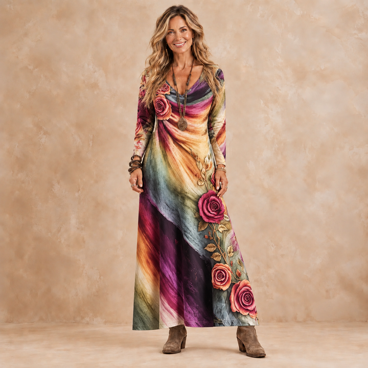 Rosalie | Floral Bohemian Maxi Dress