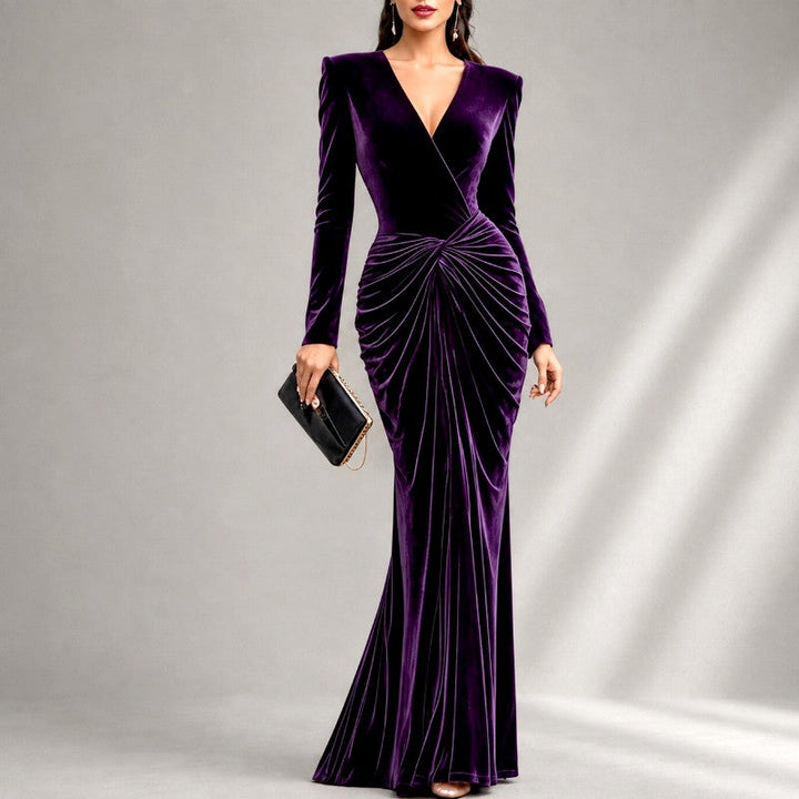 Daisy | V-Neck Slim Fit Mermaid Evening Dress
