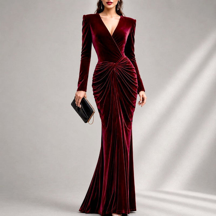 Daisy | V-Neck Slim Fit Mermaid Evening Dress