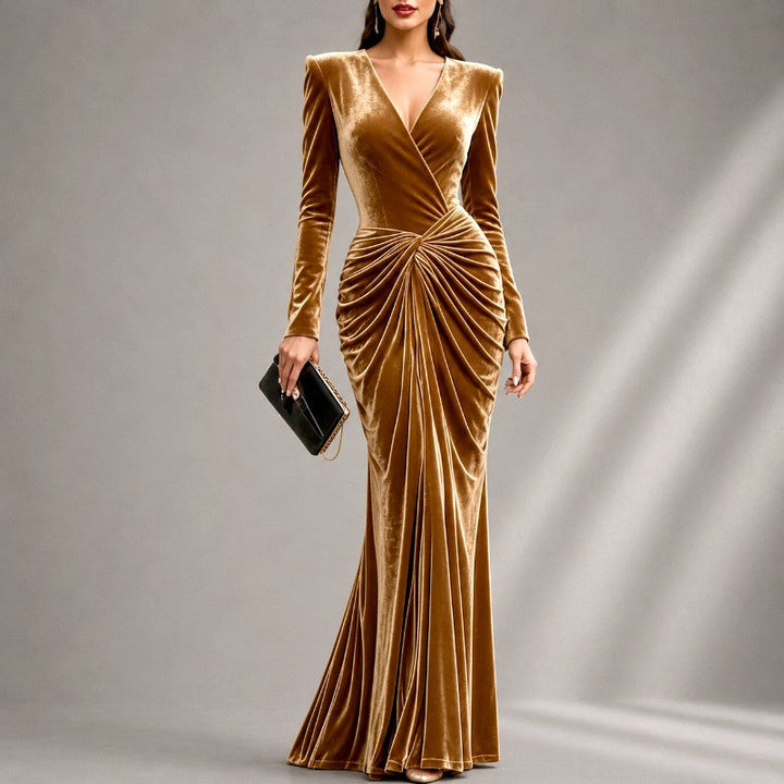 Daisy | V-Neck Slim Fit Mermaid Evening Dress