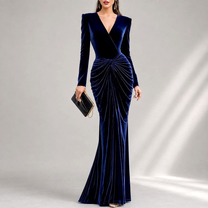 Daisy | V-Neck Slim Fit Mermaid Evening Dress