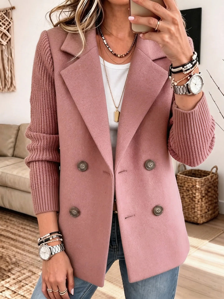 Willow | Elegant Knit-Sleeve Blazer