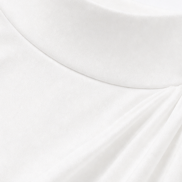 Ivory | Elegant Mesh Sleeve Midi Dress