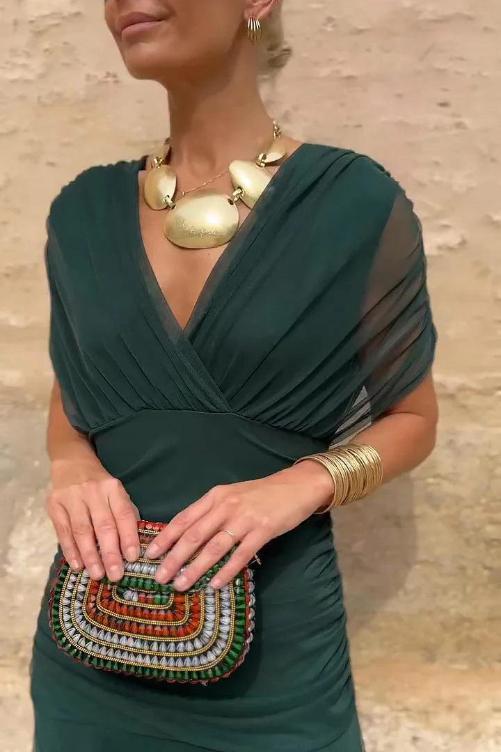 ANA | Elegante Maxi Vestito Plissettato