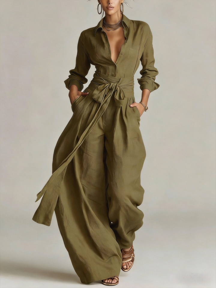 Betty™ | Tie-Waist Wide-Leg Two-Piece Set
