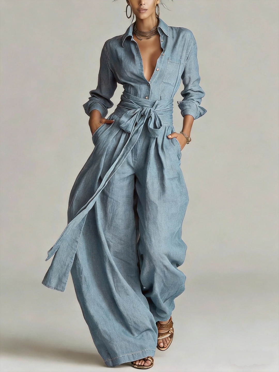 Betty™ | Tie-Waist Wide-Leg Two-Piece Set