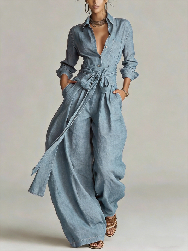 Betty™ | Tie-Waist Wide-Leg Two-Piece Set